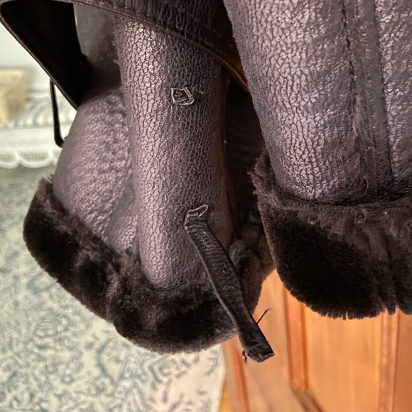 Zara double faced aviator faux leather coat- SIZE S - Picture 7 of 7